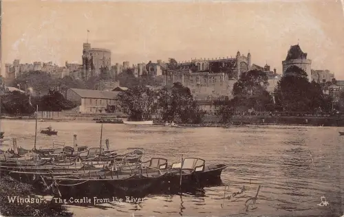 uk22745 castle from the river windsor real photo uk