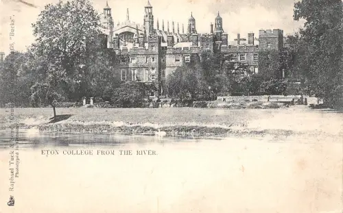 uk22747 eton college from the river real photo uk
