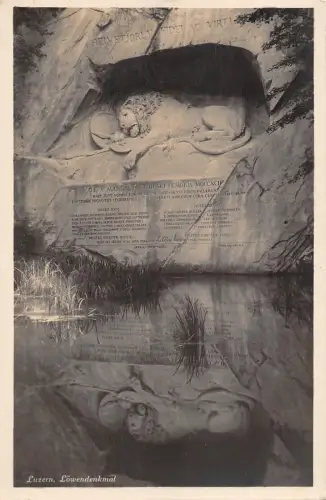 uk22382 luzern lowendenkmal real photo uk