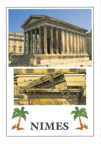 BF698 la maison carree et le fronton Nimes France