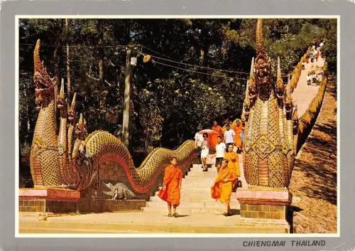 BT13623 Drachentreppe führt zum Doi Suthep Tempel Chieng Thailand