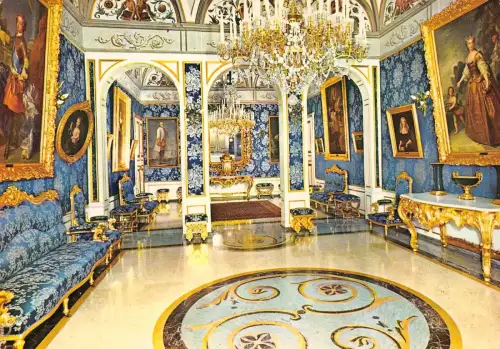 BG35996 palais de sas le prince de monaco salon bleu Postkarte
