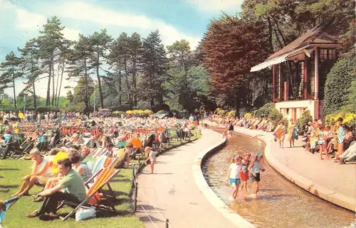 B101548 Bournemouth Lower Gardens Bandstand and Bourne UK 14x9cm