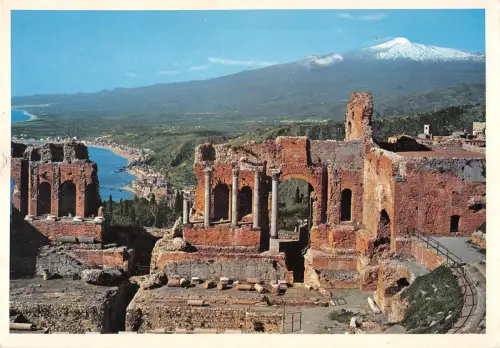 BT1371 taormina teatro greco e panorama italy