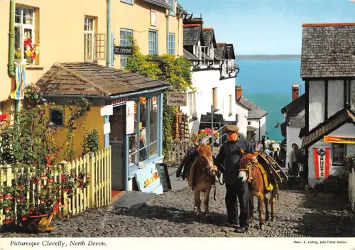 B100228 malerischer Clovelly North Devon Donkey Anne UK