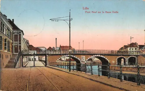 B107019 Frankreich Lille Pont Neuf sur la Basse Deule