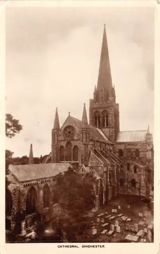 uk40391 cathedral chichester real photo uk