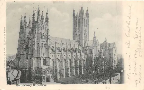 uk40382 canterbury cathedral real photo uk