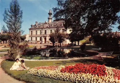 BR54562 Le jardin public et l hotel de ville St Yrieix france