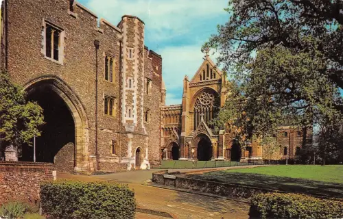 BR65979 the abbey gateway and the west front st albans uk 14x9cm