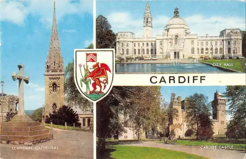 BR66642 Cardiff Multi Views Wales 14x9cm