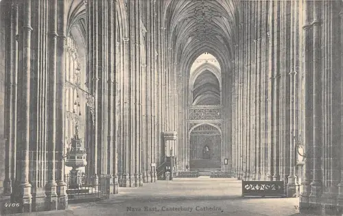 uk3851 nave east canterbury cathedral kent real photo uk