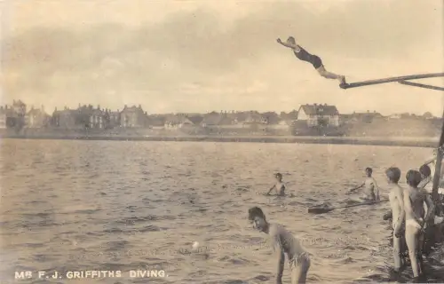 uk4451 griffiths diving real photo uk