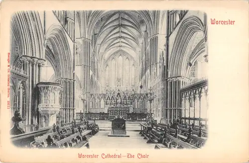 uk3776 worcester cathedral the chor real photo uk