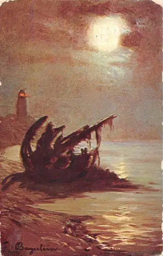 uk23772 Identifikationsgemälde Postkarte Wasser Meer UK