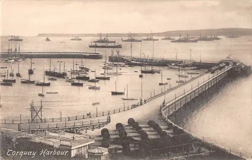 uk23658 torquay harbour real photo uk