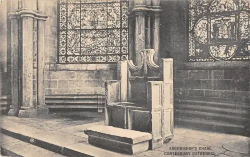 uk31762 erzbischofsstuhl canterbury cathedral echtfoto uk