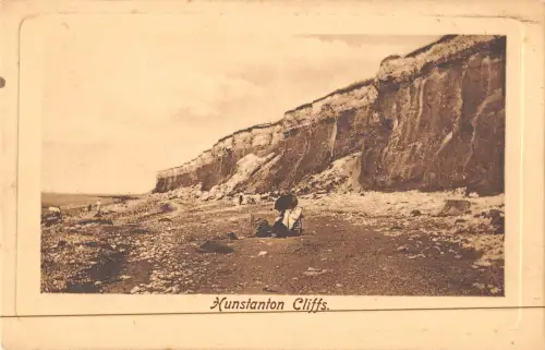 uk18830 hunstanton cliffs real photo uk