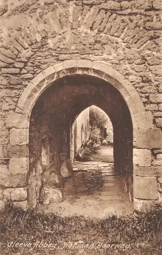 uk27350 norman doorway cleeve abbey real photo uk