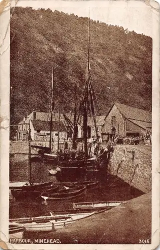 uk24022 harbour minehead real photo uk