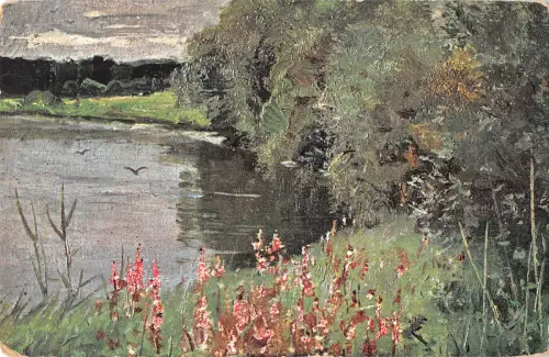 uk28216 linzen kassel gemälde postkarte deutschland