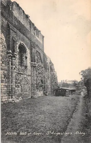 uk20114 north wall of nave st augustines abbey real photo uk