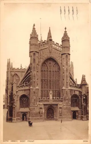 uk27508 west front abbey bath real photo uk