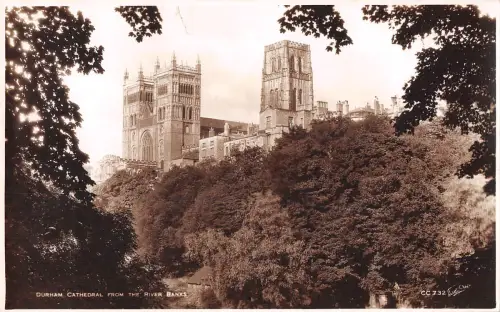 uk17816 durham cathedral from the river ufer real photo uk