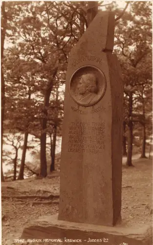 uk19800 ruskin memorial keswick real photo uk
