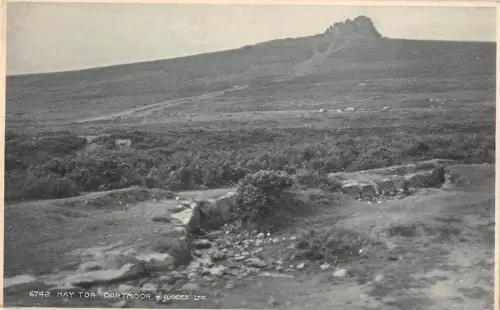 uk2935 dartmoor hay tor real photo uk