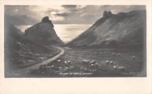 uk27540 valley of rock lynton real photo uk