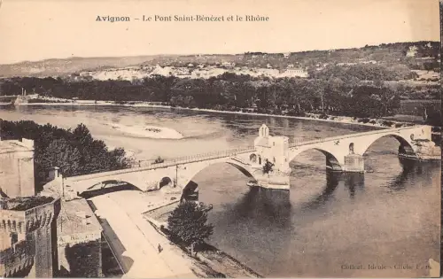 BF7169 avignon le pont saint benezet et le rhone france Frankreich