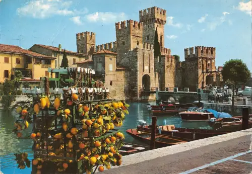 BT0156 Lago di garda sirmione darsena e castello Italien