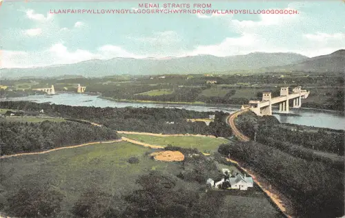 uk25578 menai straits from Llanfairpwllgwyngyll wales uk