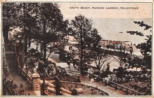 uk25744 south beach mansion gardens felixstowe real photo uk