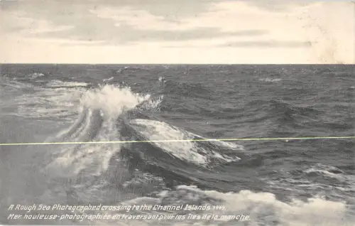 uk21353 rough sea channel islands uk