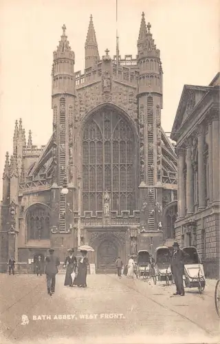 uk27505 abbey west front bath real photo uk