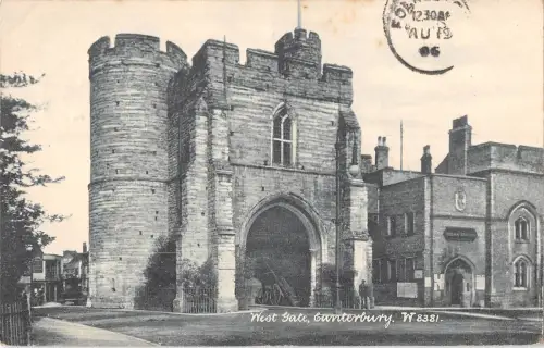 uk25492 west gate canterbury real photo uk