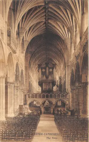 uk22481 the nave exeter cathedral real photo uk