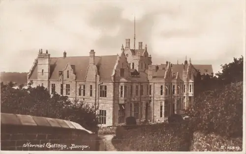 uk22566 normal college bangor wales real photo uk