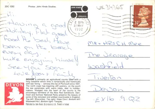 uk34365 devon sunsets uk