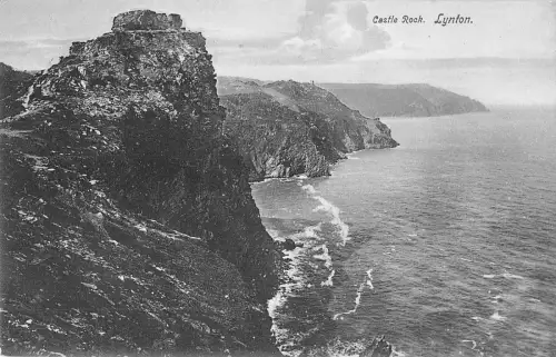 uk27668 castle rock lynton real photo uk