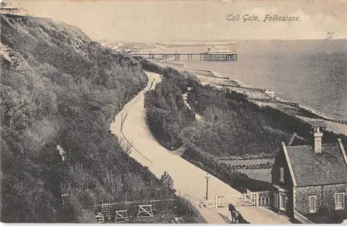 uk30597 Mautstelle Folkestone Echtfoto UK