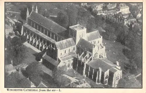 BR69749 winchester cathedral from the air uk