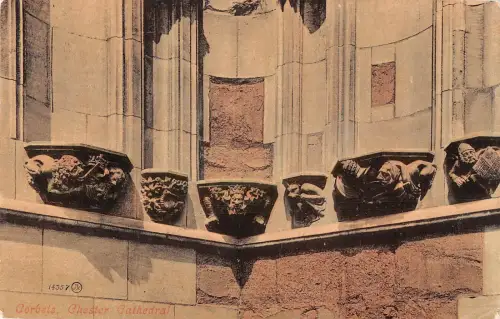 uk31739 corbles chester cathedral real photo uk