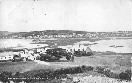 uk19378 marazion from st michaels mount real photo uk