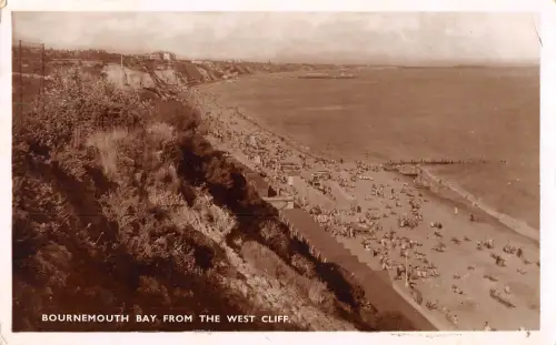 uk24070 bay from west cliff bournemouth real photo uk
