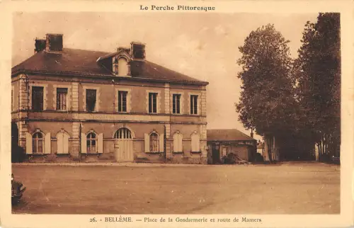 B105058 Frankreich Belleme Place de la Gendarmerie et Route de Mamers