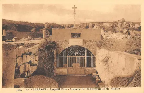 B105370 Tunesien Karthago Amphitheater Chapelle de Ste Perpetue