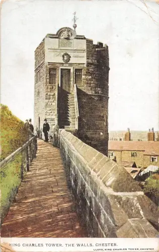 uk22807 the walls king charles tower chester real photo uk